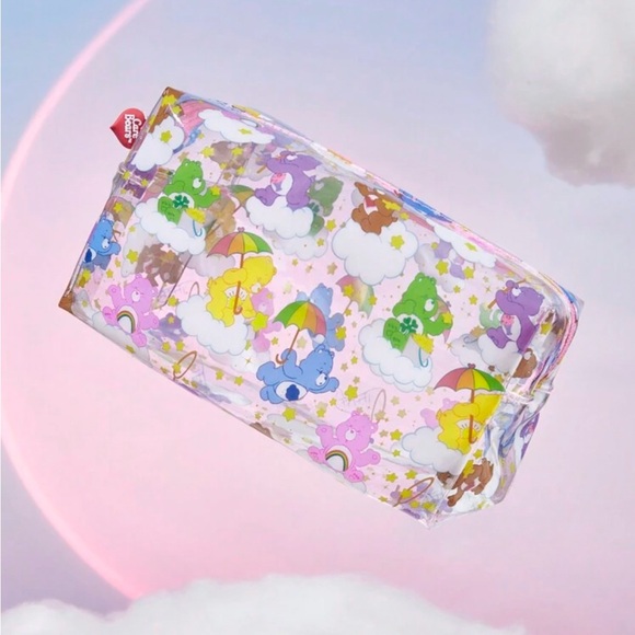 SHEIN X Care Bears Cartoon Bear Transparent Large Cosmetic Bag Storage Pouch NWT - Picture 5 of 5